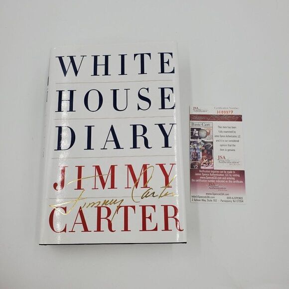 President Jimmy Carter Signed Book White House Diary Hardback DJ 1st JSA COA - Picture 1 of 6